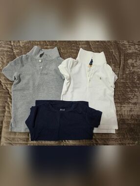 Boy Top Trio — Navy, White, Gray